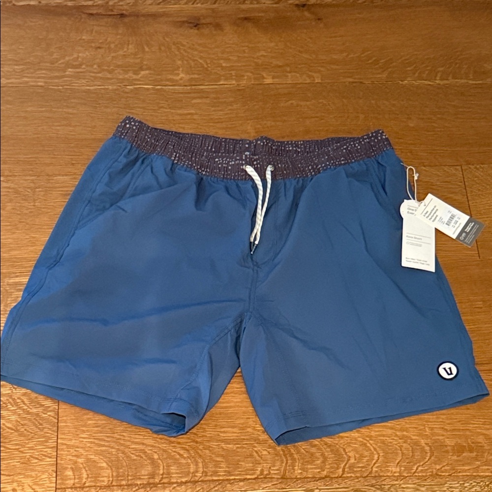 Vuori Kore Short Pool Blue V302 Men’s XXL 2XL 7.5 Inseam 4-Way Stretch
